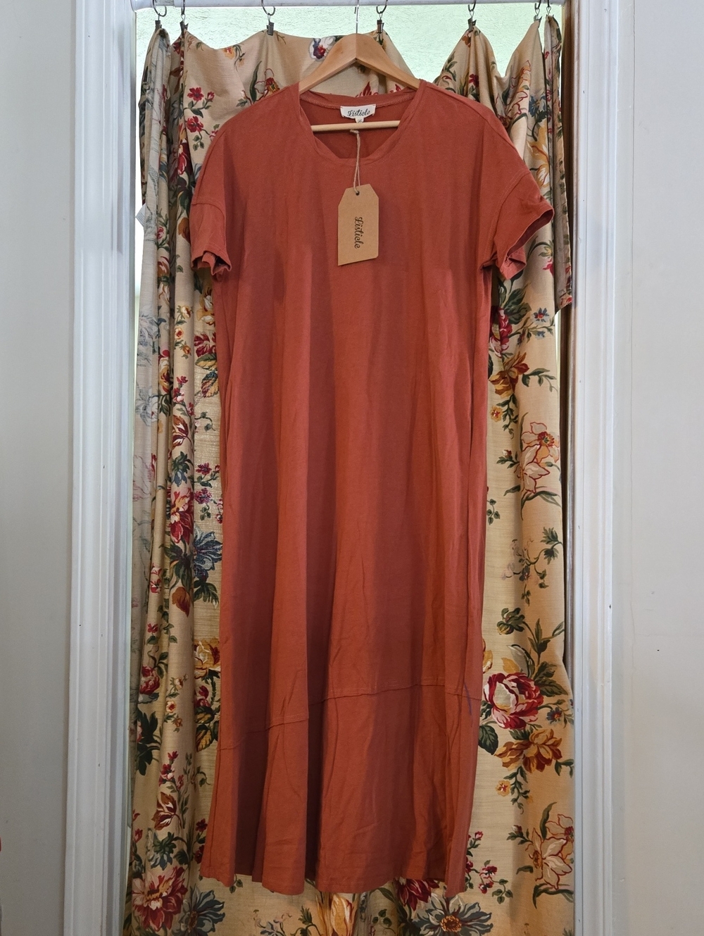 Listicle Rust Short-Sleeve Maxi Dress